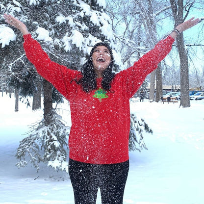 Christmas Tree Embroidered Sweatshirt