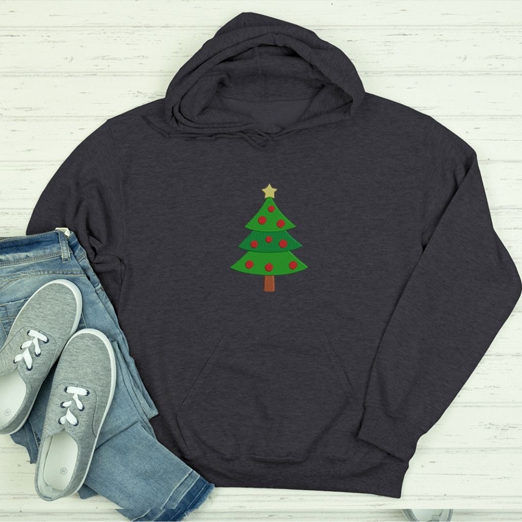 Christmas Tree Embroidered Sweatshirt