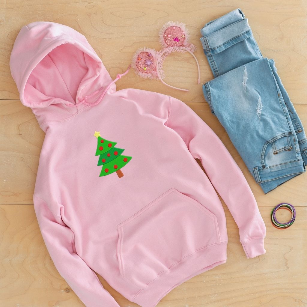 Christmas Tree Embroidered Sweatshirt