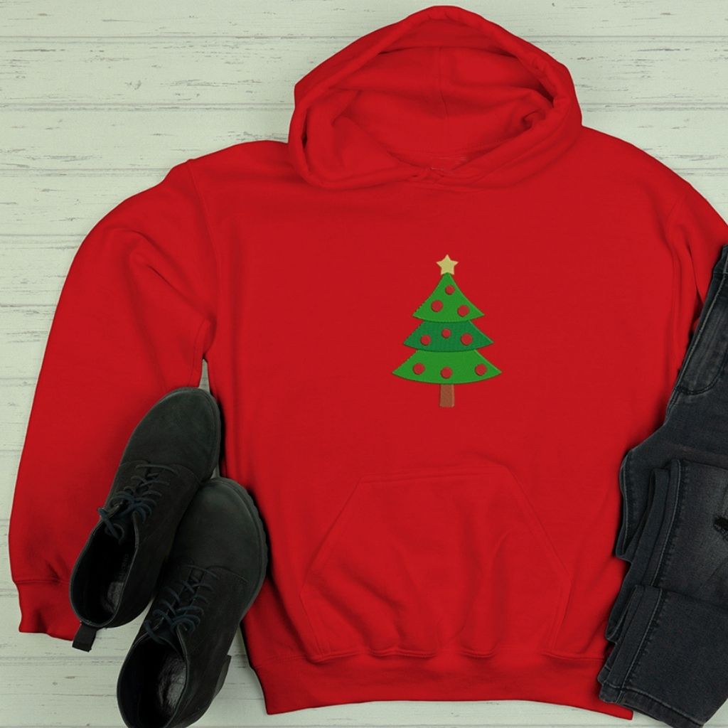 Christmas Tree Embroidered Sweatshirt