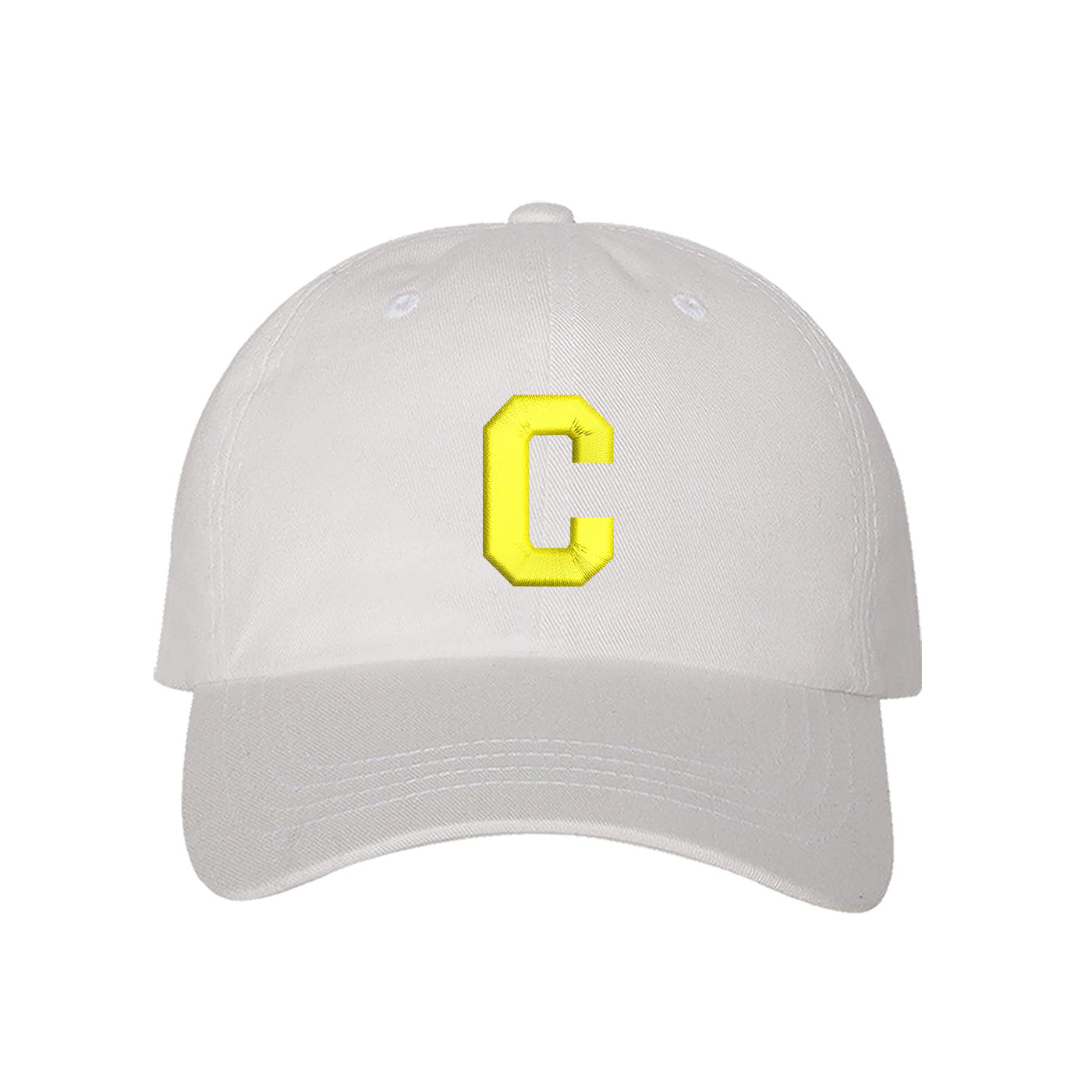 Custom Color Baseball Cap with Embroidered Letter Initials