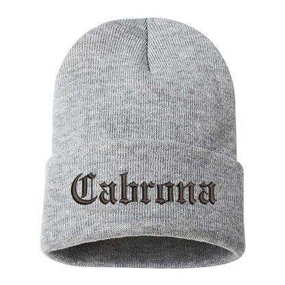 Gray Beanie embroidered with cabrona - DSY Lifestyle