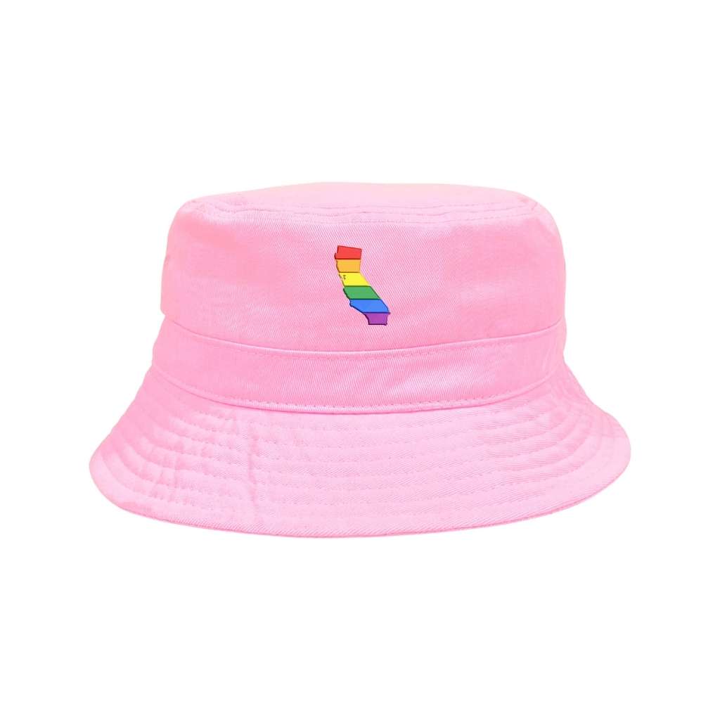 Embroidered cali pride on pink bucket hat - DSY Lifestyle