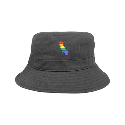 Embroidered cali pride on gray bucket hat - DSY Lifestyle