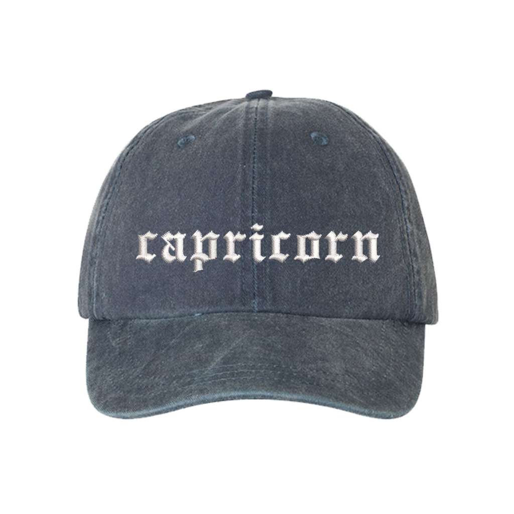 Capricorn Navy  Washed Baseball Hat - DSY Lifestyle