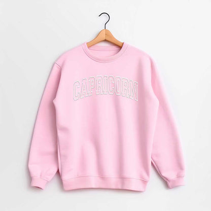 Pink Sweatshirt Embroidered with Capricorn- DSY Lifestyle