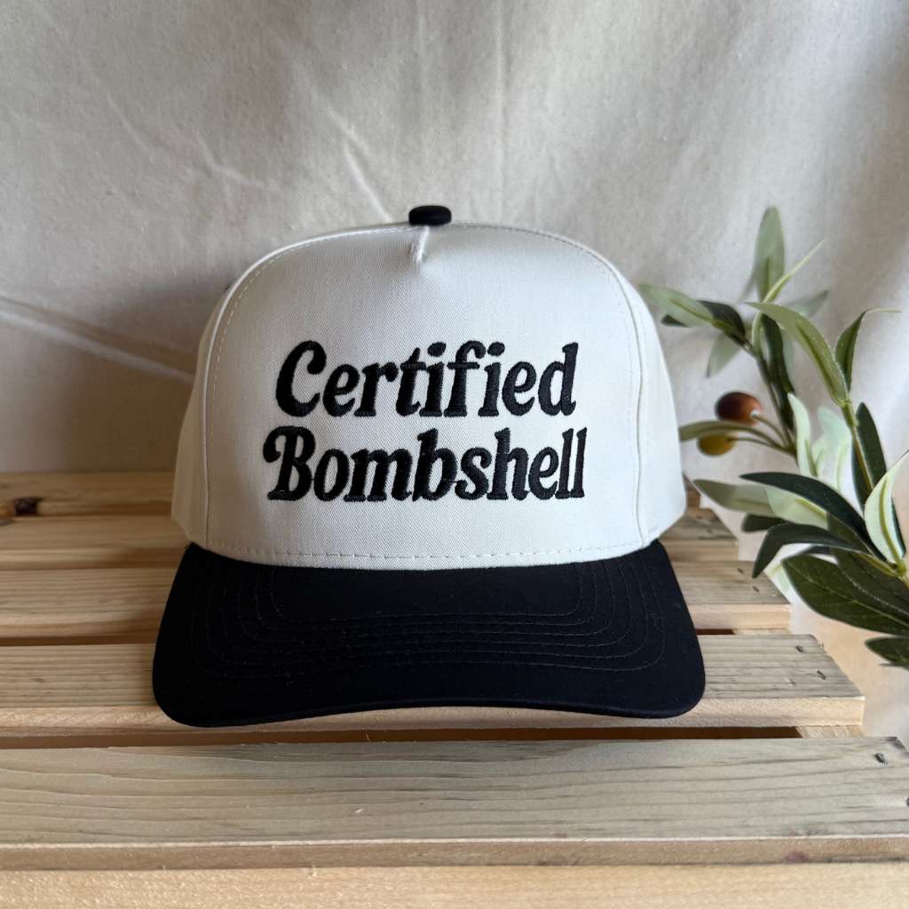 Certified Bombshell Hat – Love Island Inspired Embroidered Trucker Cap