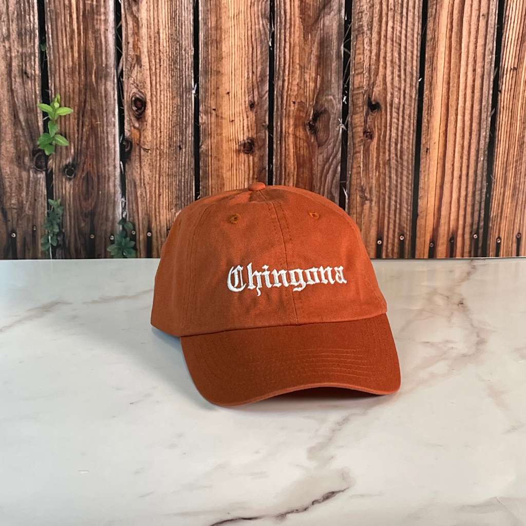 Burnt Orange Baseball hat embroidered with Chingona - DSY Lifestyle