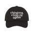 Black Chingona Como Mi Madre embroidered baseball hat with bold lettering, perfect for proud and fierce Latinas embracing their roots – DSY Lifestyle
