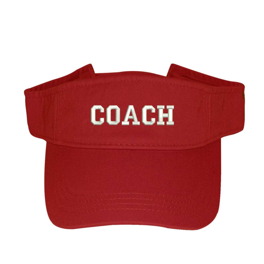 Red visor embroidered with Coach - DSY Lifestyle