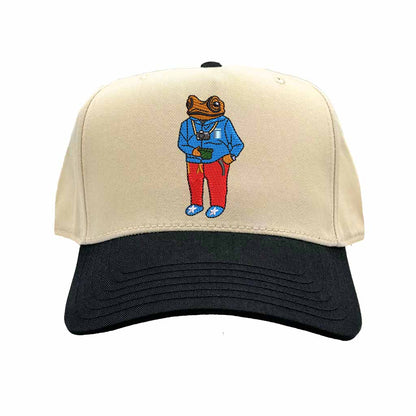 Embroidered Sapo Concho Puerto Rico Two Tone  Natural/Black Baseball Hat - DSY Lifestyle