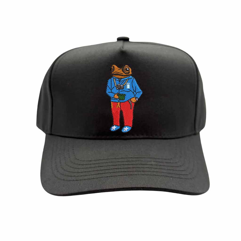 Embroidered Sapo Concho Puerto Rico Black Baseball Hat - DSY Lifestyle