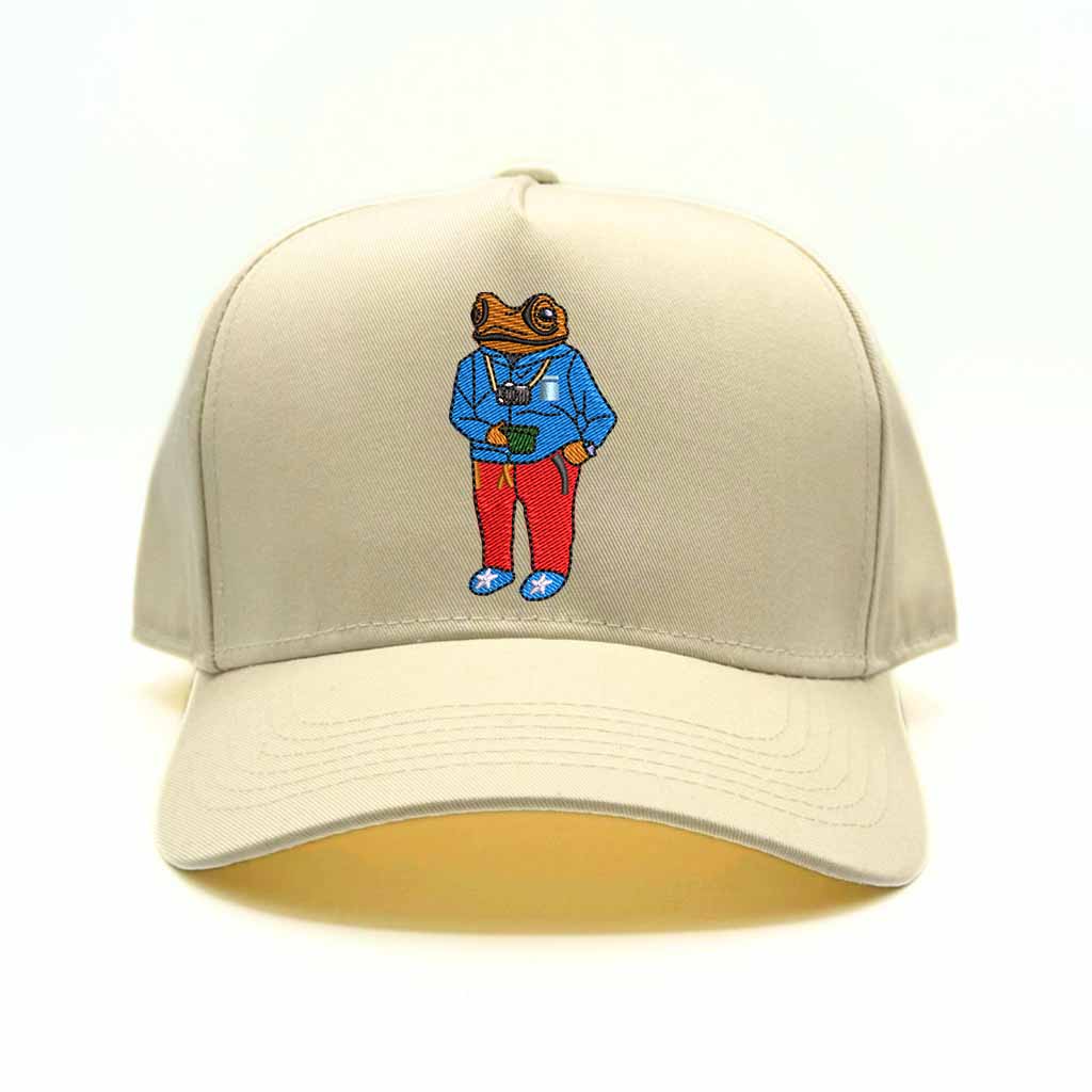 Embroidered Sapo Concho Puerto Rico Khaki Baseball Hat - DSY Lifestyle