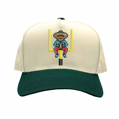 Natural Forest Green Sapo Concho Coqui Football Half Time Show embroidered two-tone baseball hat – Puerto Rican gameday cap - DSY Lifestyle