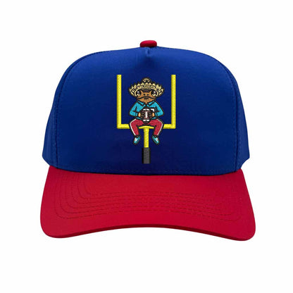 Royal Blue with Red bill Sapo Concho Coqui Football Half Time Show embroidered two-tone baseball hat – Puerto Rican gameday cap - DSY Lifestyle