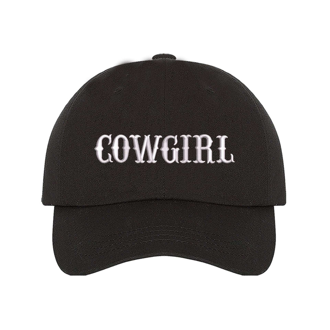 Black Baseball Cap embroidered with Cowgirl - DSY Lifestyle