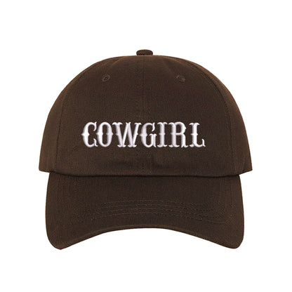 Brown Baseball Cap embroidered with Cowgirl - DSY Lifestyle