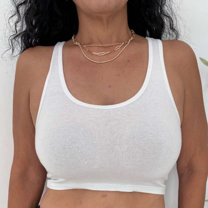 Cropped High Neck Tank Top