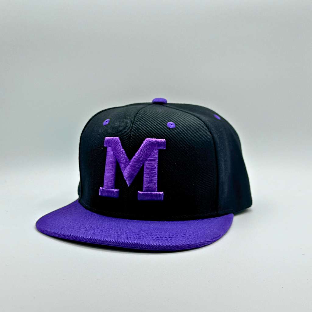 Custom Initial Two Tone Flat Bill Snapback