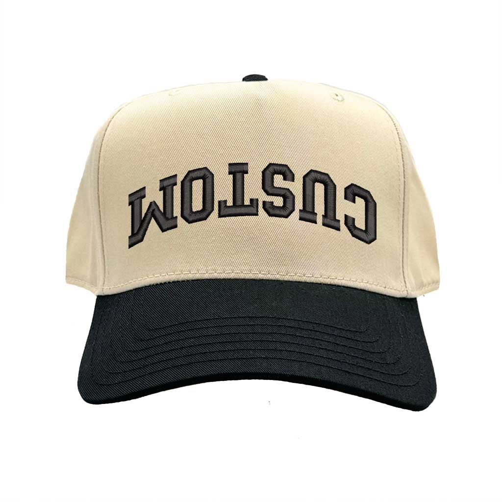 Custom Upside Down Text Hat – Personalized Varsity Baseball Cap