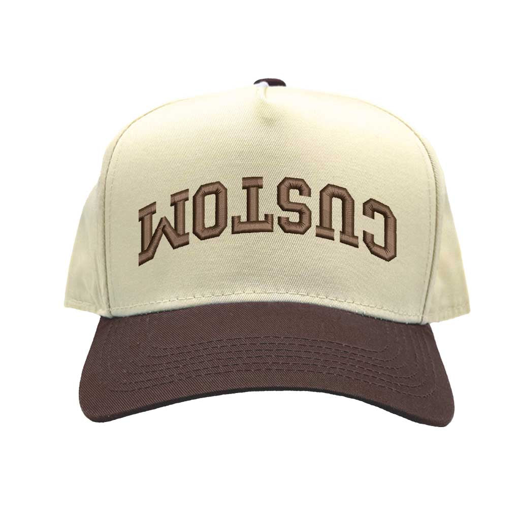 Custom Upside Down Text Hat – Personalized Varsity Baseball Cap