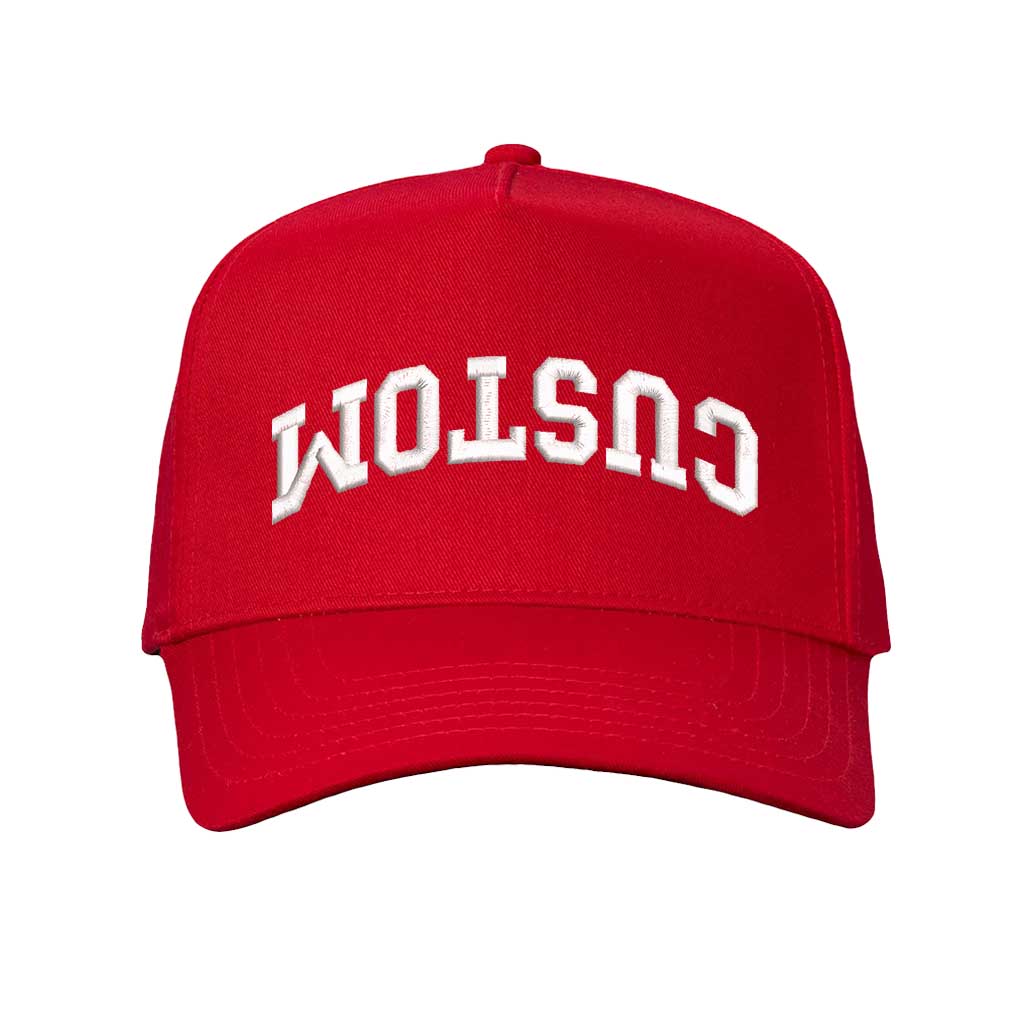 Custom Upside Down Text Hat – Personalized Varsity Baseball Cap