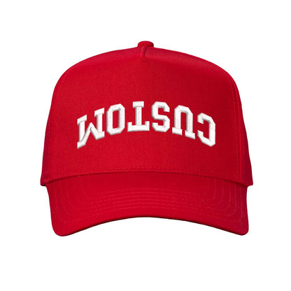 Custom Upside Down Text Hat – Personalized Varsity Baseball Cap