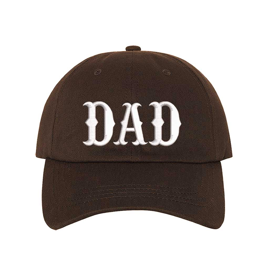 Brown Dad Western embroidered baseball hat with bold western-themed design, perfect for dads who love rugged, casual style – DSY Lifestyle