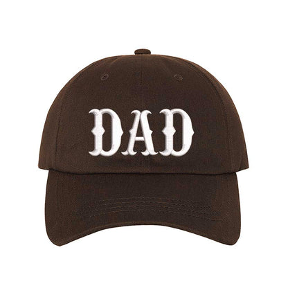 Brown Dad Western embroidered baseball hat with bold western-themed design, perfect for dads who love rugged, casual style – DSY Lifestyle