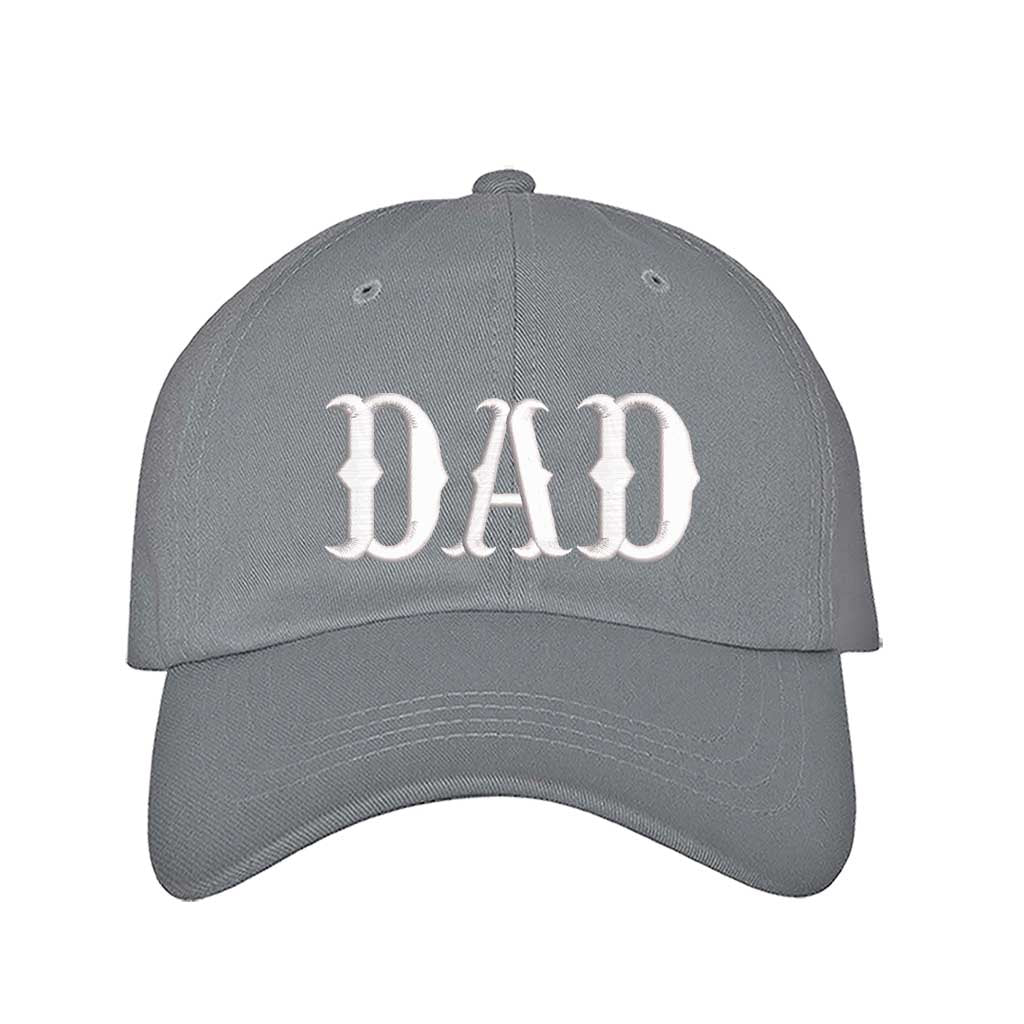 Gray Dad Western embroidered baseball hat with bold western-themed design, perfect for dads who love rugged, casual style – DSY Lifestyle