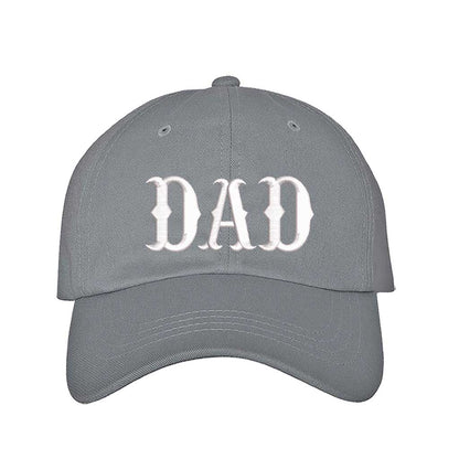 Gray Dad Western embroidered baseball hat with bold western-themed design, perfect for dads who love rugged, casual style – DSY Lifestyle
