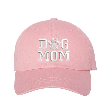 Light Pink Dog Mom With Paw Embroidered Baseball Hat, a playful statement hat for proud pet lovers with everyday style. DSY Lifestyle.