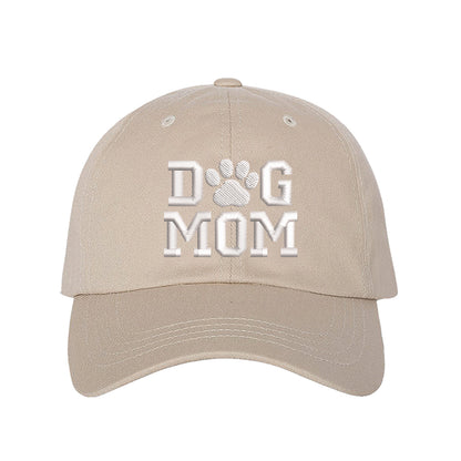 Stone Dog Mom With Paw Embroidered Baseball Hat, a playful statement hat for proud pet lovers with everyday style. DSY Lifestyle.