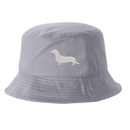Gray Bucket hat embroidered with a Dachshund Dog - DSY Lifestyle