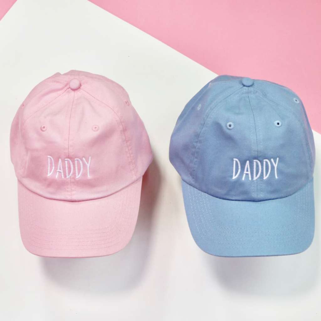 Daddy Sky Blue Baseball hat and Pink Mommy Baseball Hat Set - DSY Lifestyle 