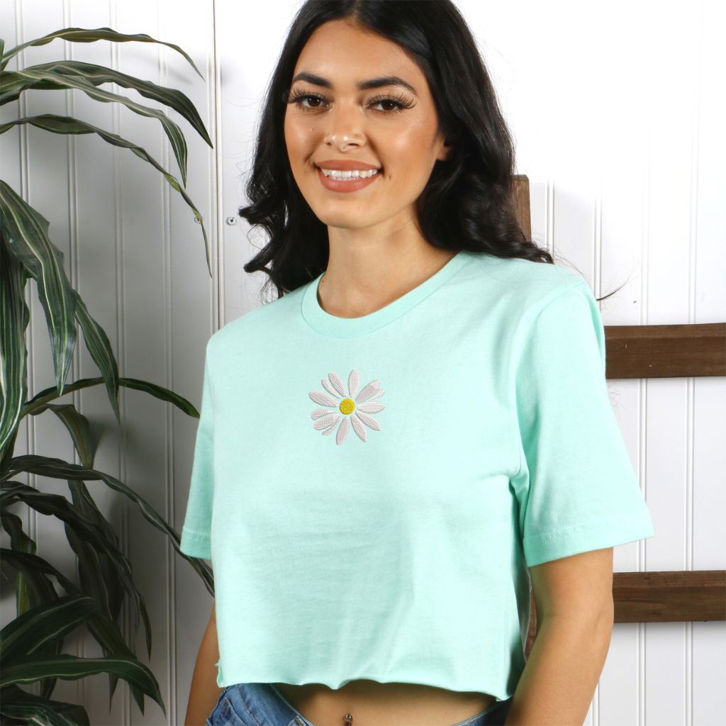 Daisy Flower Oversized Crop Top