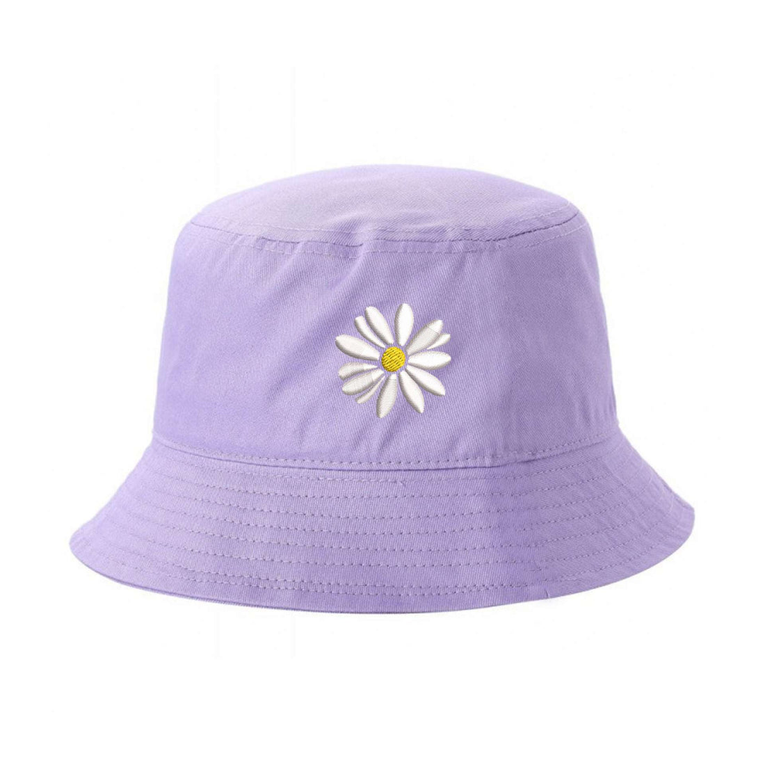 Lilac Bucket hat embroidered with a daisy flower - DSY Lifestyle