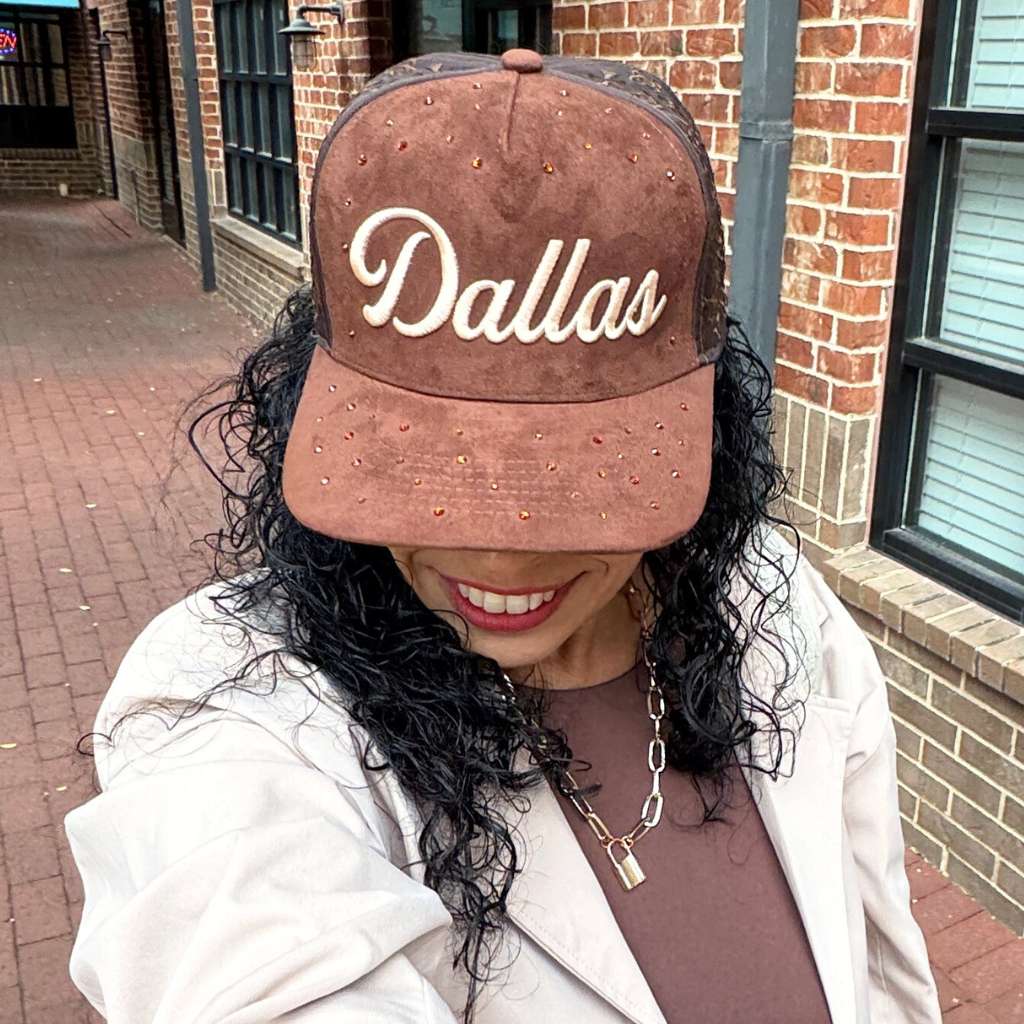 Dallas Suede Rhinestone Baseball hat