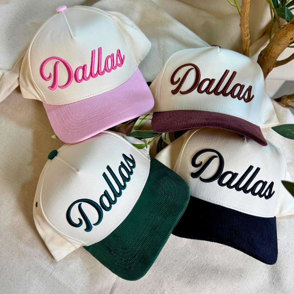 Dallas 3D Corduroy Baseball Hat