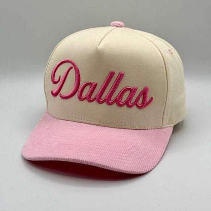 Beige and pink cap with &