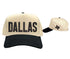Natural Black Dallas Texas embroidered two tone baseball hats. A statement baseball hat for women who love Texas pride, street style, and effortless outfits. - DSY Lifestyle