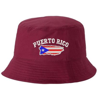 Puerto Rico Flag Map Baseball Hat