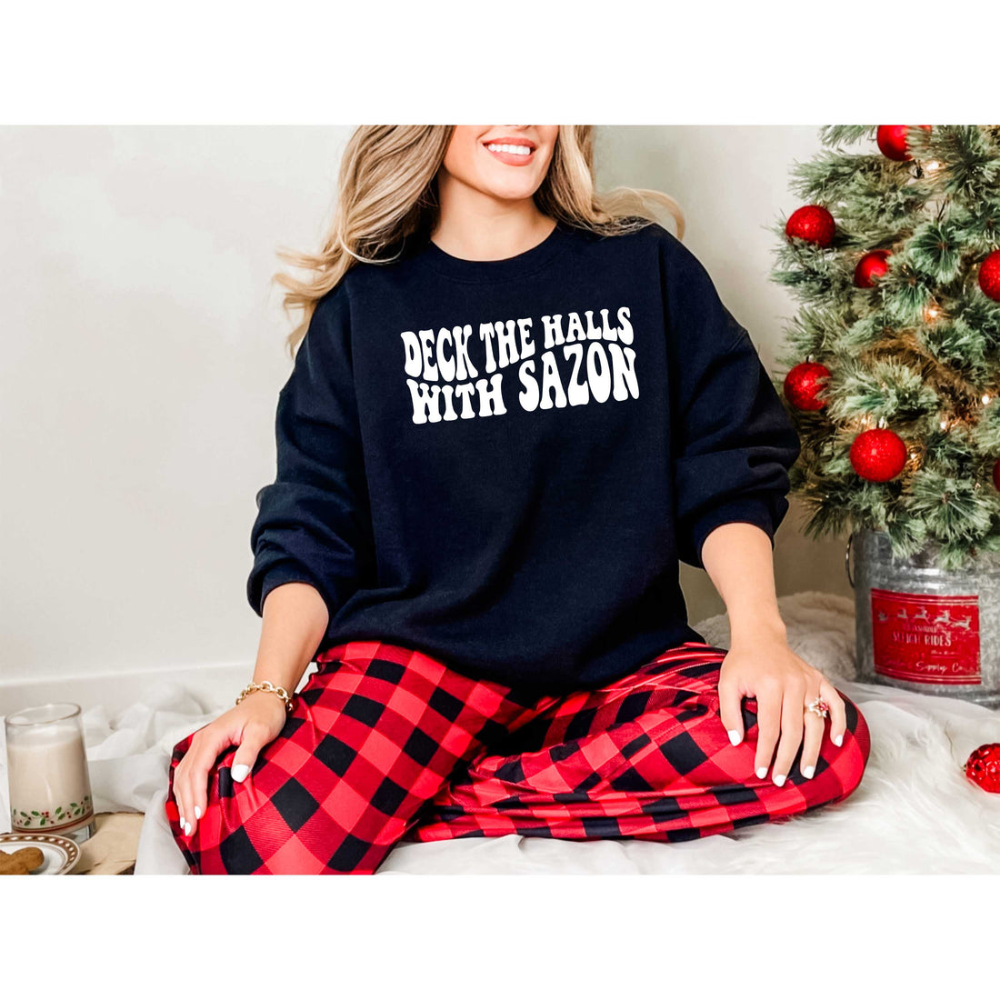 Deck the Halls with Sazón Sweatshirt | Festive Holiday Sweater with Latin Flavor