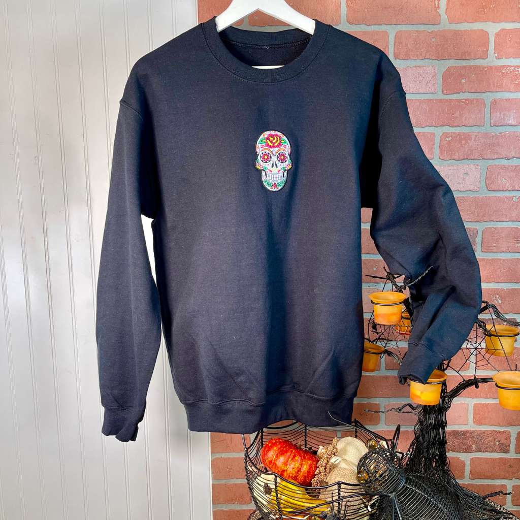 Dia De Los Muerto Oversized Sweatshirt | Sugar Skull Sweatshirt