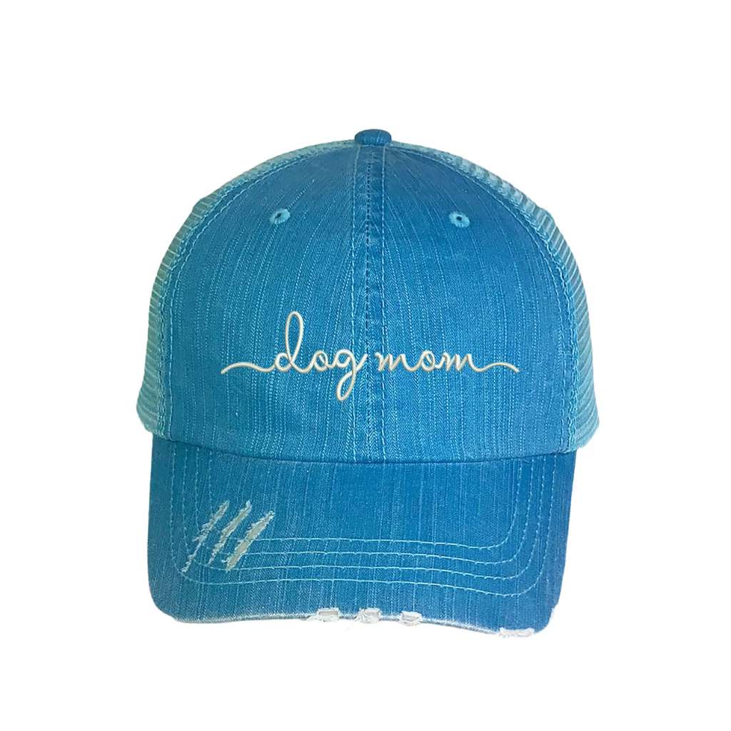 Dog Mom Aqua Trucker Hat -DSY Lifestyle