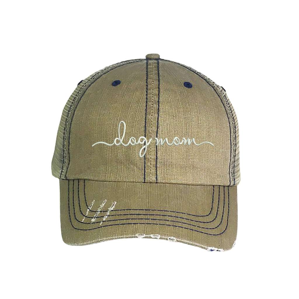 Dog Mom Khaki Trucker Hat -DSY Lifestyle