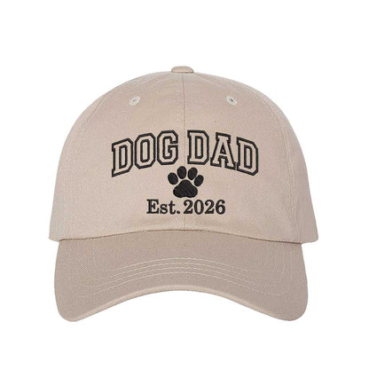 Stone Dog Dad Est. 2026 Embroidered Baseball Hat. The perfect gift for new dog owners in 2026, this premium cotton dad cap offers a comfortable, adjustable fit for every pet parent. - DSY Lifestyle