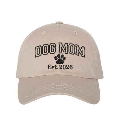 Stone Dog Mom Est. 2026 Embroidered Baseball Hat. The perfect gift for new dog owners in 2026, this premium cotton dad cap offers a comfortable, adjustable fit for every pet parent. - DSY Lifestyle