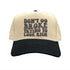 Natural Black Don’t Go Broke Trying to Look Rich Adjustable two-tone 5-panel hat with premium embroidery, flat brim, and breathable fabric - DSY Lifestyle