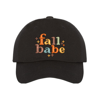 Black Baseball cap embroidered with Fall Babe - DSY Lifestyle